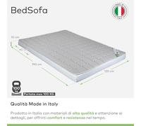 Materasso per Divano Letto in MEMORY FOAM alto 10 cm, PIEGHEVOLE - EVERGREENWEB