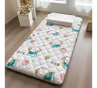 Materasso per dormire a pavimento, materasso futon giapponese, singolo/doppio/queen/king size, arrotolabile, materasso da campeggio, materasso per gli ospiti, tatami (rosa, 150 x 200 cm)