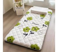 Materasso per dormire a pavimento, materasso futon giapponese, singolo/doppio/queen/king size, materasso da campeggio, materasso per gli ospiti, tatami (verde, 120 x 200 cm)