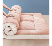Materasso per dormitorio, in fibra di soia, ergonomico, ad alto rimbalzo, traspirante, leggero e soffice, trapuntatura 3D, design salvaspazio (150 x 200 cm)
