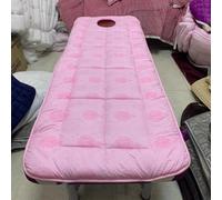 Materasso per Lettino da Massaggio Antiscivolo con Testa Quadrata, con/Senza Foro per Il Respiro, Copriletto Spa, Protezione per Salone di Bellezza, Accessori per Massaggi in Tin, Pink1, 70x190cm