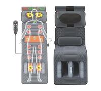 Materasso per massaggi termici completi - 20 testine vibranti materasso per massaggi - cuscino multifunzione elettrico riscaldato della poltrona - allevia il dolore alla schiena (Co