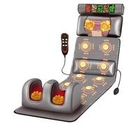 Materasso per massaggio completo del corpo, 3 in 1, tappetino termico e massaggiante con cuscini regolabili e cuscinetti riscaldanti, per terapia Shiatsu collo e schiena, per casa o ufficio