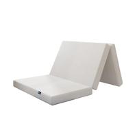 Materasso pieghevole in 3 parti, 10,2 cm, in schiuma di carbone di bambù, per uso interno, portatile, letto per gli ospiti con fodera traspirante (Twin XL) - soluzione comoda e salvaspazio