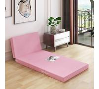 Materasso pieghevole in memory foam, letto da viaggio portatile a 4 pieghe per gli ospiti, copertura lavabile, ideale per uso a pavimento, soluzione compatta per dormire a casa e all'aperto