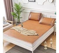 Materasso pieghevole in rattan, double-face, in bambù, raffreddamento rapido, tessuto per la casa, colore F, 100 x 190 cm, portatile e leggero per il comfort estivo