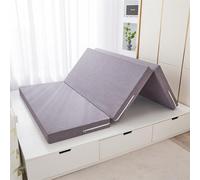Materasso pieghevole in tre parti, copertura lavabile per letto singolo e matrimoniale, versatile letto per gli ospiti per casa e viaggi, materasso pieghevole leggero e confortevole su entrambi i lati