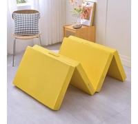 Materasso pieghevole portatile per ospiti in campeggio e in viaggio, materasso singolo/matrimoniale in morbida schiuma con maniglia per divano futon o poltrona letto