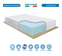 Materasso poliuretano waterfoam NORVEGIA piazza e mezza h19cm ortopedico