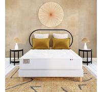 Materasso Premium in lattice vegetale, 7 zone, supporto semi-rigido, superficie morbida Beige 140 x 200 cm