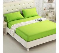 Materasso Protector Coperchio Aderente Foglio di Colore Solido Cover Materasso per Materasso Fogli da Letto Aderenti a Doppio Set di Letti, 04 Green, X, Long Twin 99x203cm