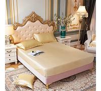 Materasso Protector Satin Rayon Aderente Foglio Letto a Letto Filewcase Solid Elastic Band Cover Materasso per Materasso per la casa Coperchio materass