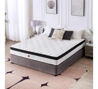 Materasso queen size, 30,5 cm, ibrido in una scatola, materasso in memory foam con molle insacchettate, sollievo dalla pressione e isolamento del movimento, certificato CertiPUR-US, durezza media