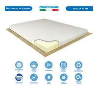 Materasso sfoderabile 160x190 in waterfoam 11cm per divano e letto a scomparsa