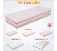 Materasso Multionda Matrimoniale 160x190 Alto 25 cm Memory, Sfoderabile | Piuma