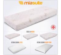 MiaSuite Materasso Singolo 80x195 Sfoderabile, Alto 19 cm - Waterfoam, Rivestimento in Aloe Vera | Lupin I - LupinIH19_80x195x19