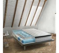 Materasso Singolo Laila, Sfoderabile in Memory Foam+Gel e Molle insacchettate, 100% Made in Italy, Anti acaro e Anallergico, Cm 90x190h27