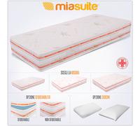 Materasso Alla Francese 140x200 Memory alto 25 cm Sfoderabile in Aloe Vera | Top