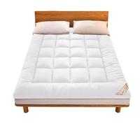 Materasso verso il basso, cuscino per materasso con un cuscino per dormire e soffice, realizzato in discesa bassa, cinghie non scivolate, cuscini, alleviare il corpo, addensare