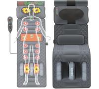 Materasso vibrante per massaggio con 20 teste, tappetino per massaggio termico completo per alleviare il dolore alla schiena e alle gambe, pieghevole per una facile conservazione, relax a casa
