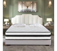 Materasso Viscoelastica 140x190 cm, Altezza 27cm, Materasso Ibrido Memory Foam e Molle Insacchettate, Ergonomico 9 Zone, Media Rigidità, Antibatterico, Traspirante, Anallergico, Certificato Oek-Tex