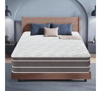 Materasso Viscoelastica 140x190 cm Altezza 28 cm, Materasso Ibrido Latex, Molle Insacchettate, Ergonomico 9 Zone, Media Rigidità, Certificato Oek-Tex, Traspirante, Anti-Umidità, Lusso, Durevole