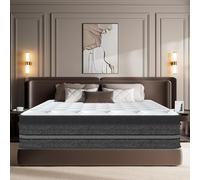 Materasso Viscoelastica 140x200 cm, Altezza 32cm, Materasso Ibrido Memory Foam e Molle Insacchettate, Ergonomico 10 Zone, Media Rigidità, Antibatterico, Traspirante, Anallergico, Certificato Oek-Tex