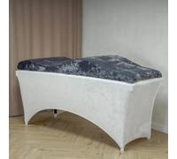 Materasso Wave con Memory Foam 190x70 per lettino cosmetico, massaggio, tavolo Spa, rivestimento in velluto, colore: grigio - Attrezzature per estetista