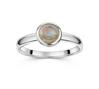 MATERIA by Matthias Wagner Anello in argento 925, rotondo, da donna, in diversi colori e dimensioni, Gemma