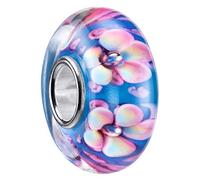 MATERIA by Matthias Wagner Charm Charm a forma di fiore blu per bracciale 1010