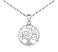 MATERIA by Matthias Wagner Ciondolo a forma di albero della vita, in argento 925 rodiato, rotondo, 32 x 22 mm, KA-5, Argento sterling