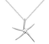 MATERIA by Matthias Wagner Ciondolo a forma di stella marina in argento 925 da donna, con ciondolo a forma di stella marina, Argento sterling