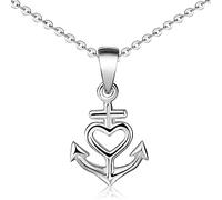 MATERIA by Matthias Wagner Ciondolo fede amore speranza argento 925 donna con catena, 47 cm, Argento sterling