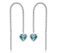 MATERIA by Matthias Wagner Orecchini da donna a forma di cuore, in argento 925, con zirconi