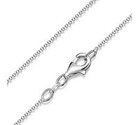 Materia Collana da donna diamantata #K24 con perle brillantinate, in argento 925, da 1,1 mm di spessore e 40-120 cm di lunghezza e Argento, cod. #K24
