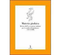 Materia giudaica. Rivista dell'Associazione italiana per lo studio delgiudaismo (2008) vol. 1-2