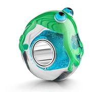 MATERIA in vetro di Murano con perline turchese verde a forma di rana Element 3D - 925 argento vetro di Murano perline di Serie per Beads braccialetto #950