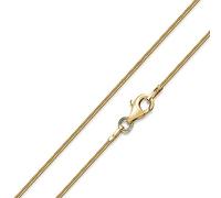 Materia #K22-G, Collana da donna, serpentinata, in argento 925 e oro 18 carati, placcata in oro, 1,2 mm, lunghezza 40 - 90 cm , Argento, cod. #K22g