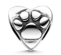 Materia perle a forma di cuore zampa/agitano bel.de - 925 argento perline a forma di cuore di zampa per Beads braccialetto Europoean #1225