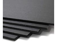 Materia Prima Cartone Piuma schiuma per modellini, cartelli e supporti. Panello di polistirene facile da tagliare. Foamboard multiuso. (Nero, 100x70 cm, 5 mm)