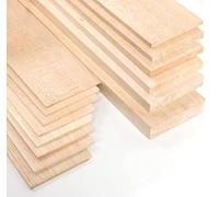 Materia Prima Legno di Balsa per Artigianato e Progetti Artistici. Balsa Wood per Modellismo. Fogli di Legno per Modelli Aerei. Listelli di Balsa Taglio Facile. Foglio 10x100 cm. 6 mm (2 unità).