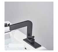 Materiale Black Black Materiale BAGNO Della Vanity rubinetto rubinetto a Sette rubinetto a sette sagomato delicato cascata Outlet Miscelatore caldo e freddo(Noir)