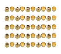 Materiale di perline per legare, teste coniche per legare un tubo, testa in, 50 pezzi, perline a testa scanalata, perline per legare in rame, 3 misure