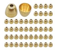 Materiale di Perline per Legare, Teste Coniche Pra Legare Tubi - Testa di Cono Scanalata in 50 Pezzi Perline Testa di Cono | Materiali per Legatura di di 3 Dimensioni, Conto