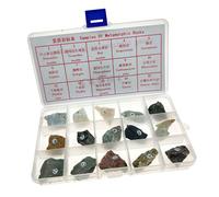 Materiale didattico didattico per di roccia metamorfica con scatola da