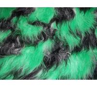 Materiale In Finta Pelliccia Lunga - MIX Nero/Smargadino/Castagna