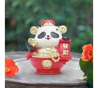 Materiale in resina per ornamento da tavolo per figurine di panda di