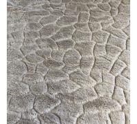 Materiale In Tessuto Faux Fur Micro Stepping Stone - STONE