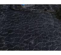 Materiale In Tessuto Finta Pelliccia Micro Pietra Da Giardino - NAVY