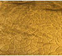 Materiale In Tessuto Pelliccia Sintetica Micro Stepping Stone - MUSTARD